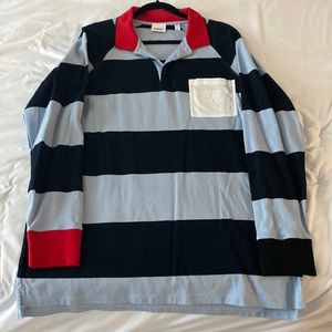 Mens Burberry Long Sleeve Pique Polo